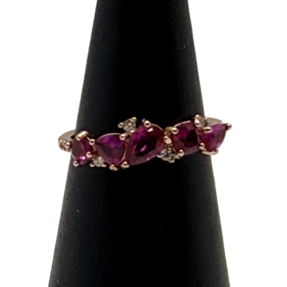 Bomb Party Rose Gold Multi Stone Ring Size 8